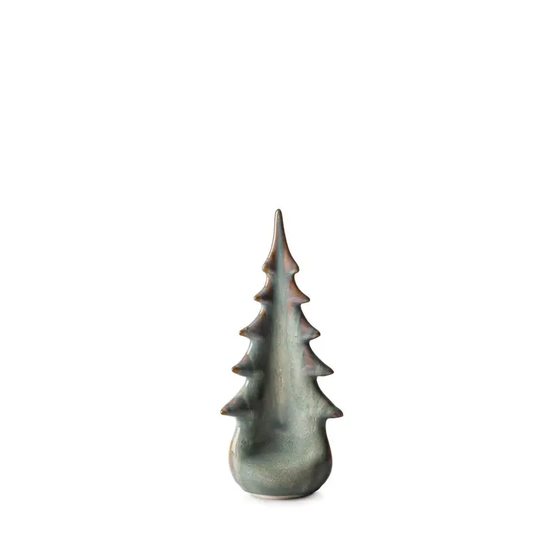 10-Inch Pottery-Style Artificial Evergreen Tree – Moss Glen Line, Grade B 1