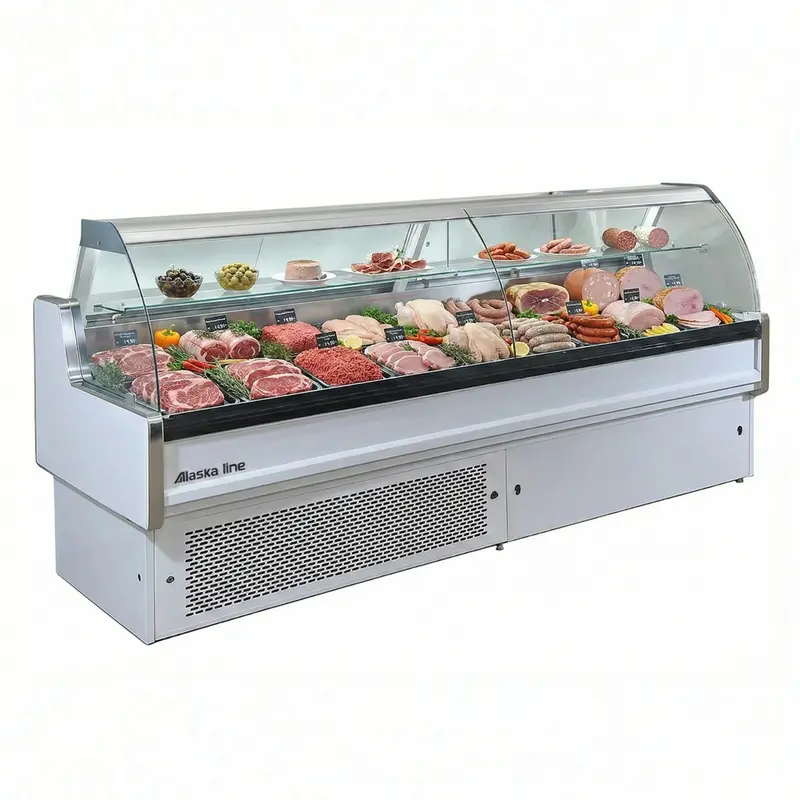 101-Inch Alaska-Line Slim Service Showcase For Deli And Meat Counter Displays – Hit-34 1
