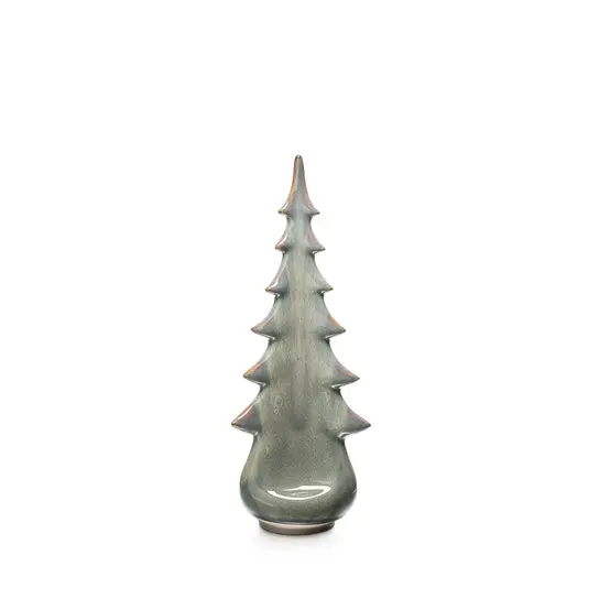 14-Inch Pottery-Style Evergreen Tree With Moss Glen Finish - Grade B 1
