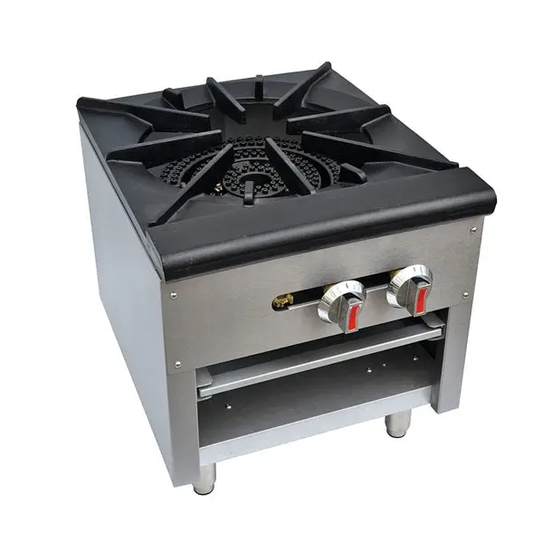 18-Inch Chef Single Gas Stock Pot Burner – Compact Stainless Steel Unit, Sp-1 1