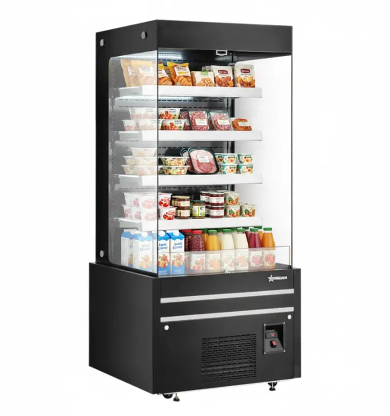 36-Inch Black Open-Front Refrigerated Grab-And-Go Showcase – 19.77 Cu. Ft. 1