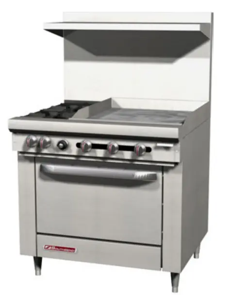 37-Inch Southbend Commercial Range – Dual Open Burners + 24-Inch Griddle, Used For01433 1
