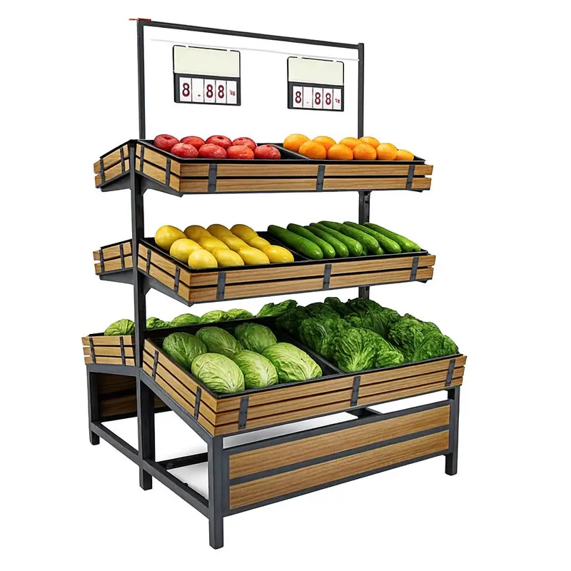 48-Inch Dual-Side Stainless Steel Produce Rack – Hbr-3000 1