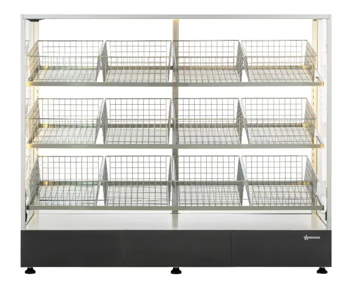 48599 60-Inch Ambient Temperature Display Case – 12-Basket Warm White Led Configuration 1