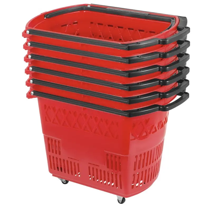 58-Liter Rolling Shopping Cart With Four Swivel Casters – Zc-12 1