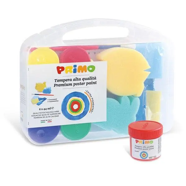 6-Color Poster Paint Kit With Accessories In Portable Case 1