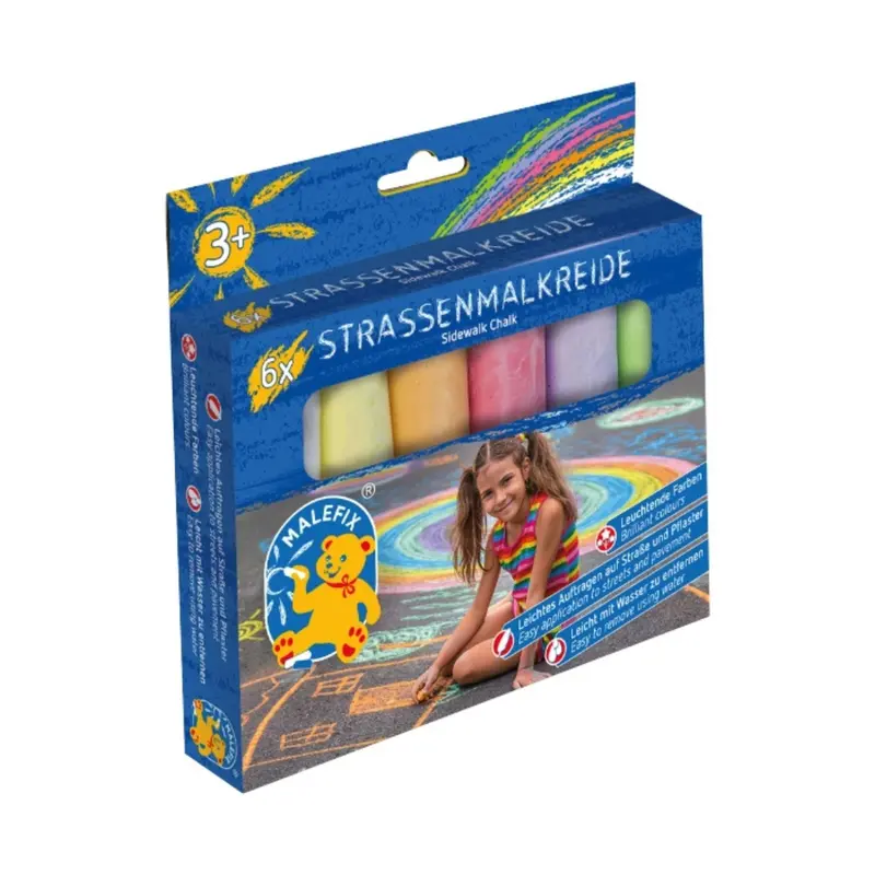6-Piece Bold Sidewalk Chalk Collection 1