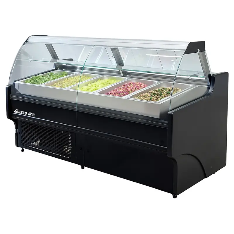 77-Inch Alaska-Line Refrigerated Salad Prep Table With Storage & Gn Pan Compatibility – Hit-37 1