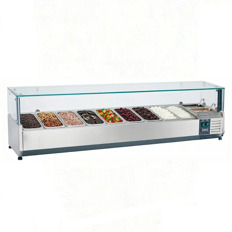 79-Inch Chef Refrigerated Countertop Topping Rail – Vrxh-2000/380 1