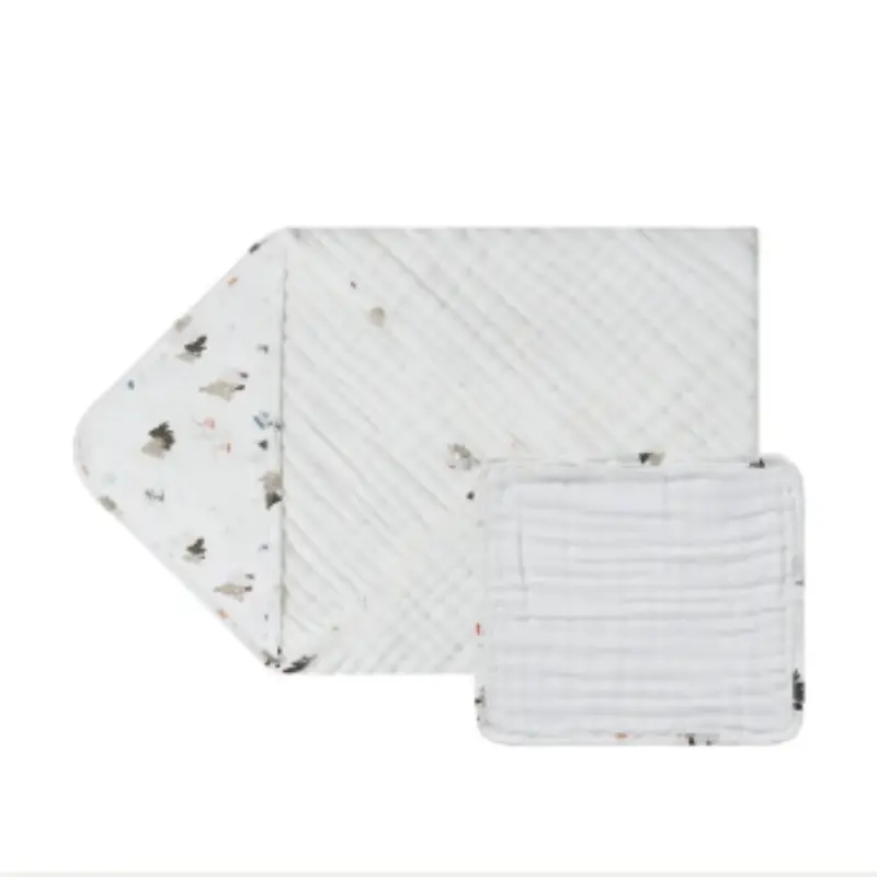 9-Layer Organic Muslin Hooded Baby Bath Towel 1