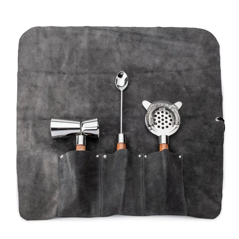 Acacia Wood Bar Tool Set – Premium Cocktail Kit 1