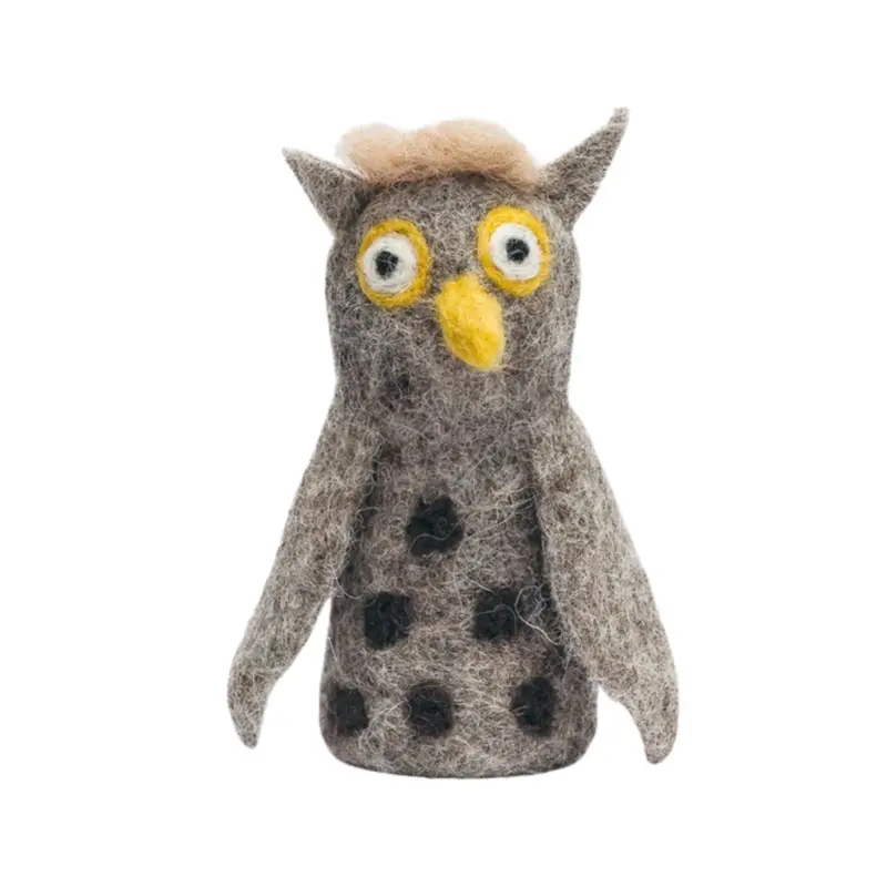 Adorable Felt Owl Finger Puppet For Storytelling 1