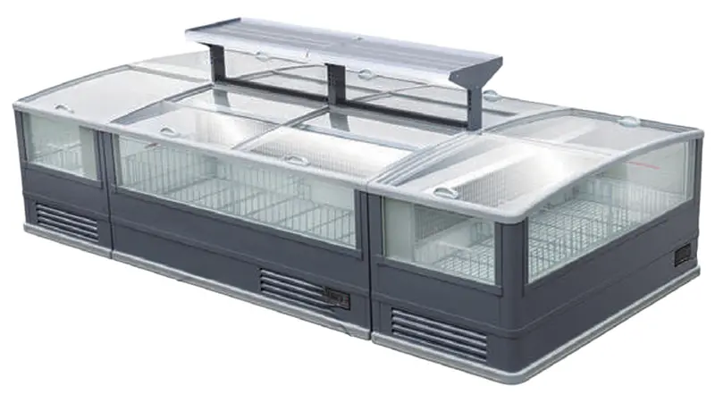 Alaska Hit-211 Dual-Temperature Island Freezer & Cooler – 79 Inch 1