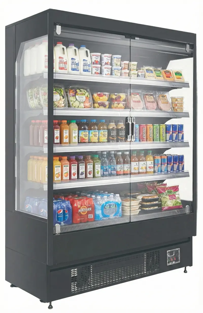 Alaska Hit-69 51.7-Inch Glass-Door Refrigerated Cooler – 26.4 Cu. Ft. 1
