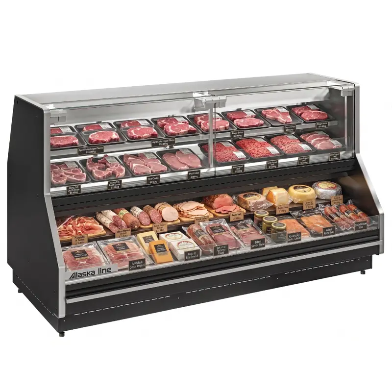 Alaska Line 147-Inch Remote Gravity-Coil Meat Case – Grab-And-Go Refrigerated Display Hit-1579 1
