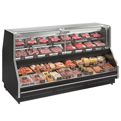 Alaska Line 73-Inch Remote Gravity-Coil Meat Case – Compact Grab-And-Go Refrigerated Unit Hit-1577 1