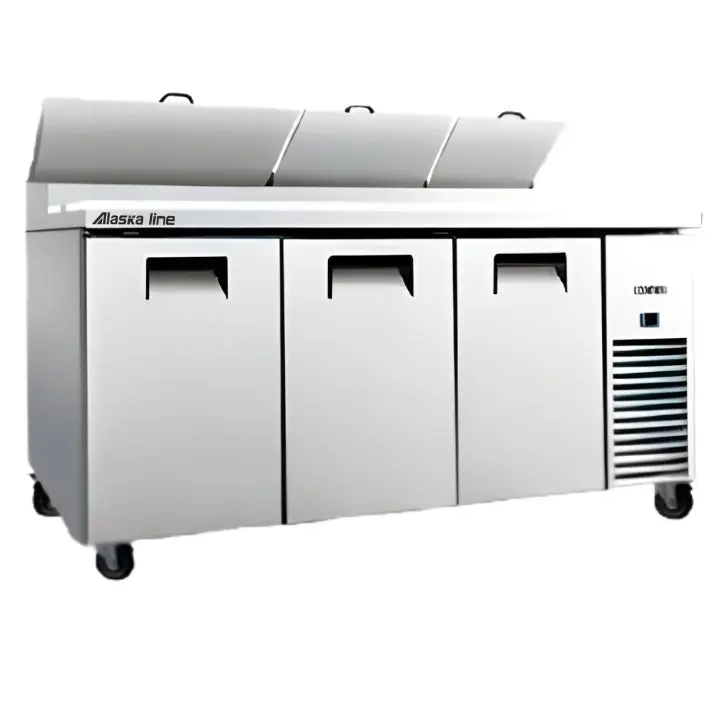Alaska-Line 93-Inch Pizza Prep Table With Refrigerated Base (Apps-93) 1