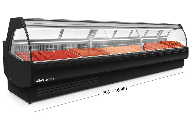 Alaska Line Hit-1575: 16.9-Foot Gravity-Cooled Meat & Deli Display Cooler (Remote Or Self-Contained) 1