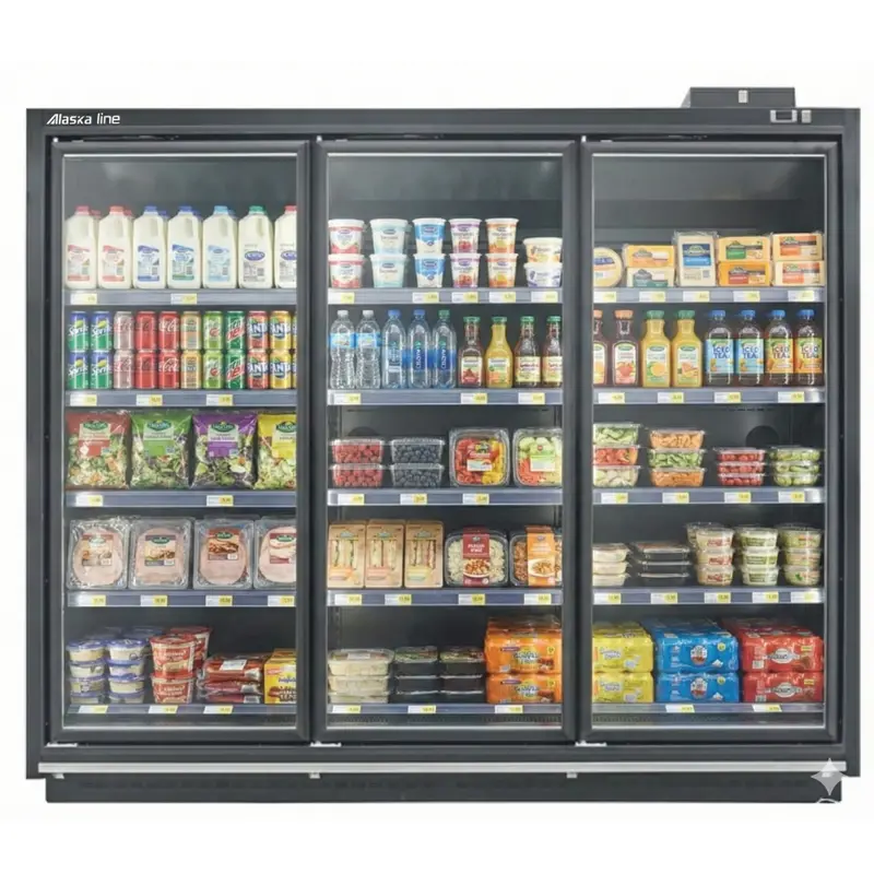 Alaska-Line Hit-32 Remote-Cooled Triple-Glass Door Cooler – 93-Inch Width 1