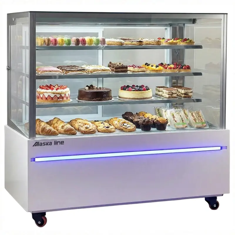 Alaska Line Hit-402 71-Inch Pastry Display Cooler – Premium Refrigerated Showcase 1