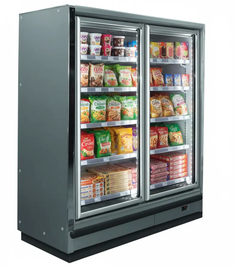 Alaska-Line Hit-41 62" Two-Glass-Door Remote Freezer-Cooler Combo 1