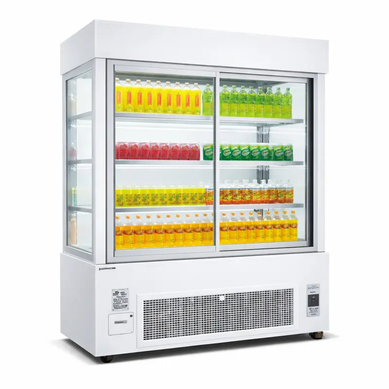 Alaska-Line Hit-421 Upright Beverage & Pastry Showcase – 70.8-Inch Sliding Glass Doors 1
