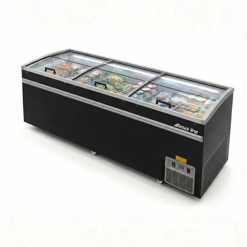 Alaska-Line Hit-601 98-Inch Supermarket Island Chest Freezer – 37 Cu. Ft. 1