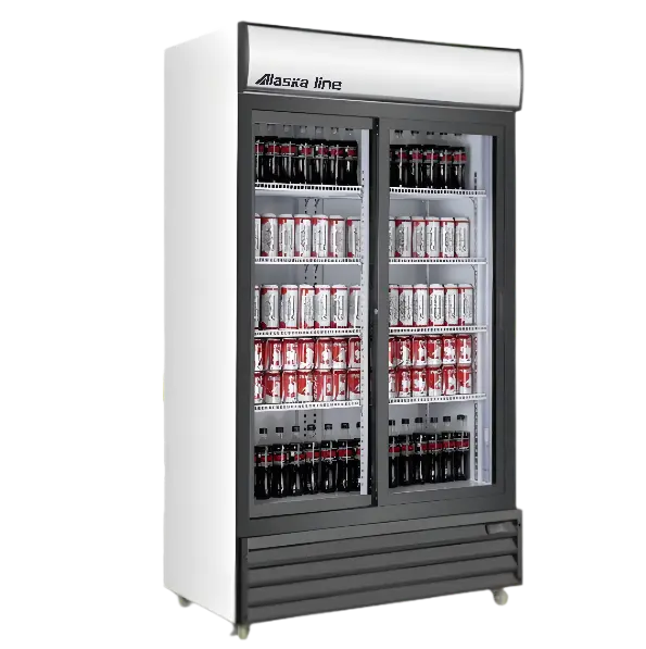 Alaska-Line Hit-802 Two-Swing Glass Door Cooler – 52", 38.3 Cu. Ft. 1