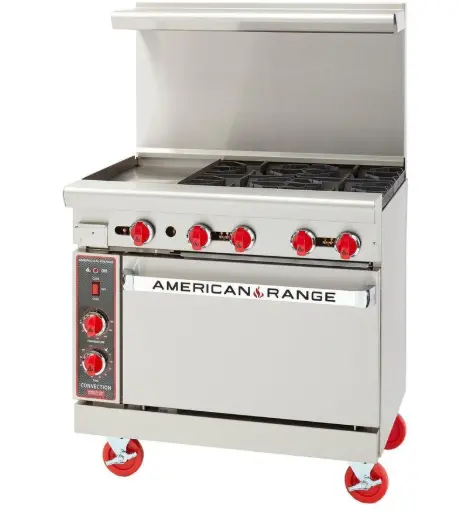 American Range 60-Inch Gas Cooking Range With 4 Burners And 36-Inch Griddle – Argf-36G-4B 1