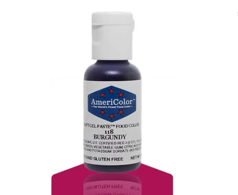 Americolor Burgundy Food Coloring Paste (118) 1