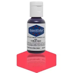 Americolor Coral Red Powder Food Color – Vivid Pink-Red Tone 1