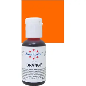 Americolor Electric Orange Gel Food Color – Vivid, Sun-Kissed Shade (163) 1