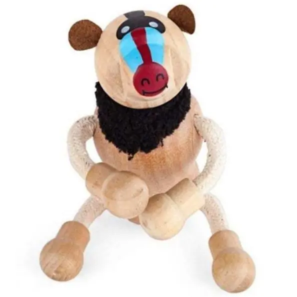 Anamalz Handcrafted Mandrill Plush – Fair Trade, Natural Rubber Body 1