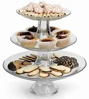 Anchor Hocking French-Style 3-Piece Tiered Serving Platter Set 1
