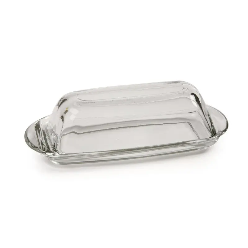Anchor Hocking Glass Butter Dish – Clear Tempered Glass With Lid 1