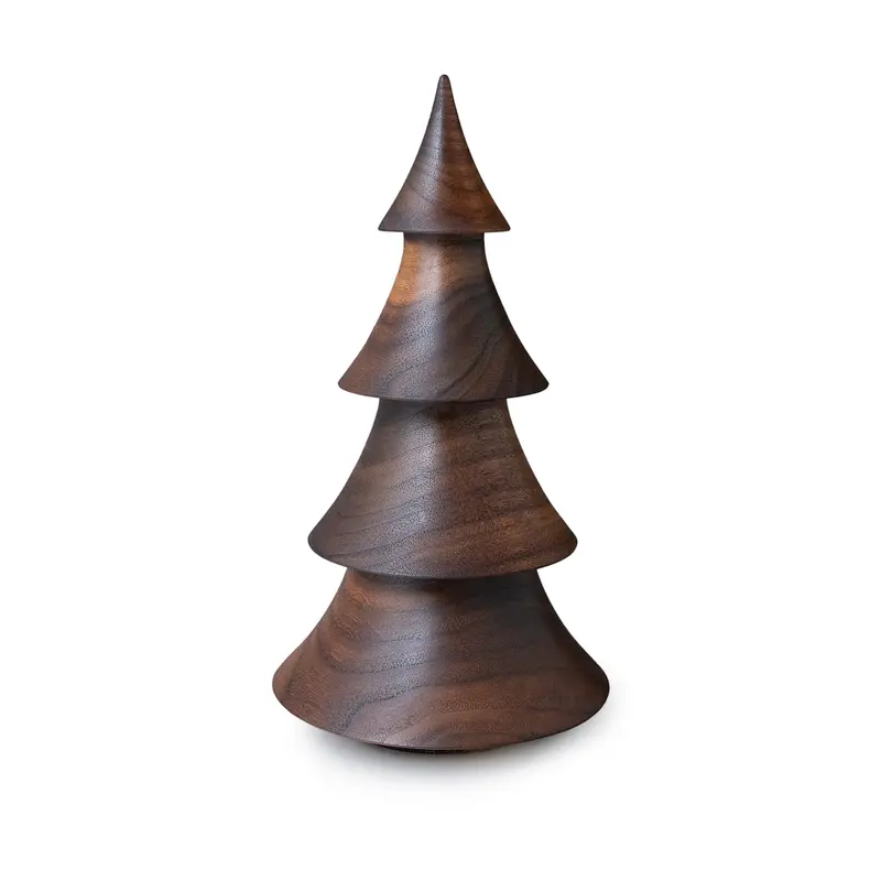 Andrew Pearce Walnut Wood Evergreen Ornament 2