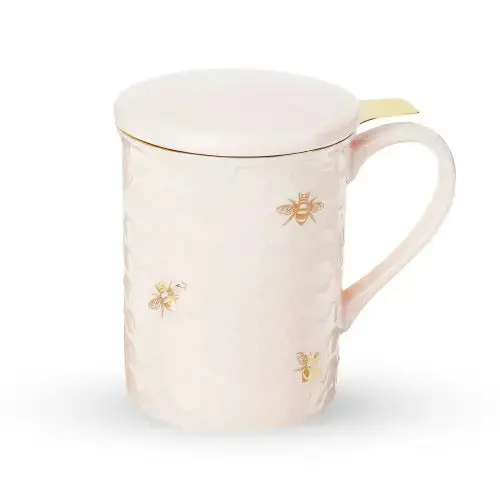 Annette Honeycomb Ceramic Tea Mug With Built-In Infuser By Pinky Up 1