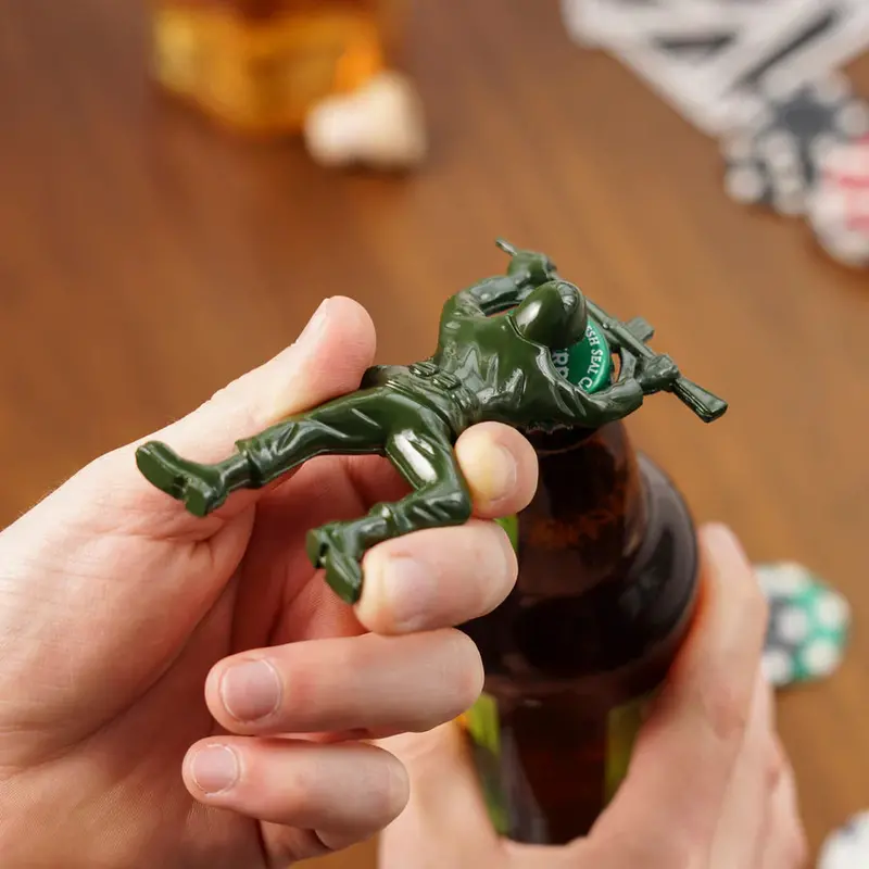 Army Man Bottle Opener – True Brands Heavy-Duty Stainless Steel Tool 1