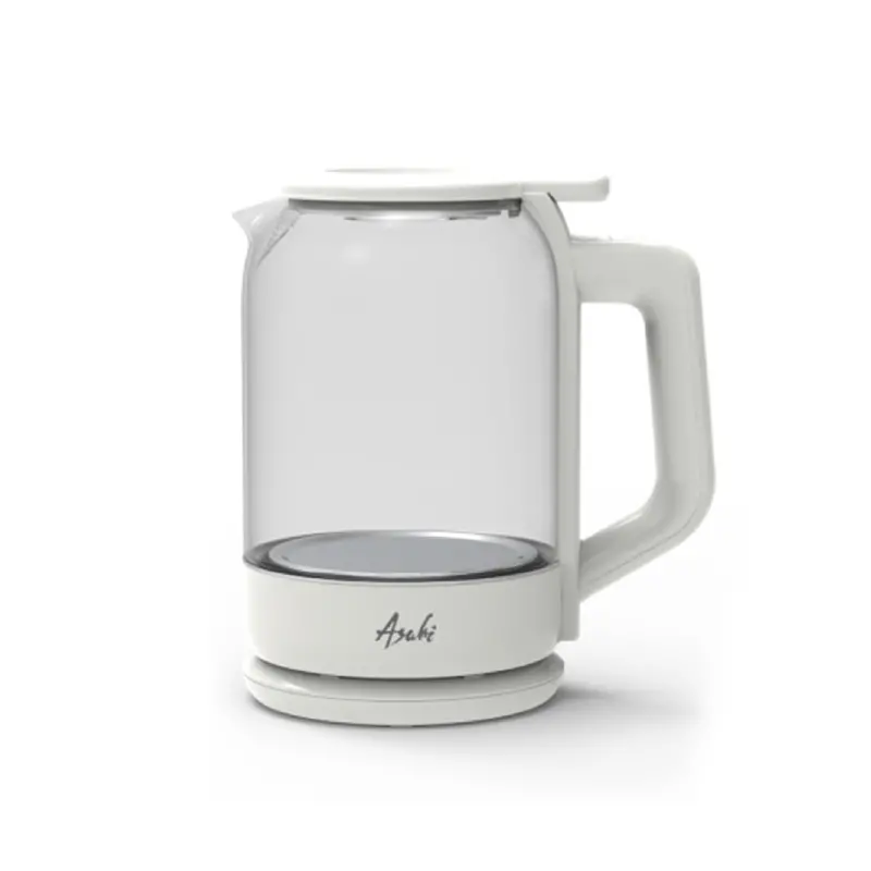 Asahi Ek-154 – 1.5L Electric Kettle With Illuminated Glass Lid (White) 1
