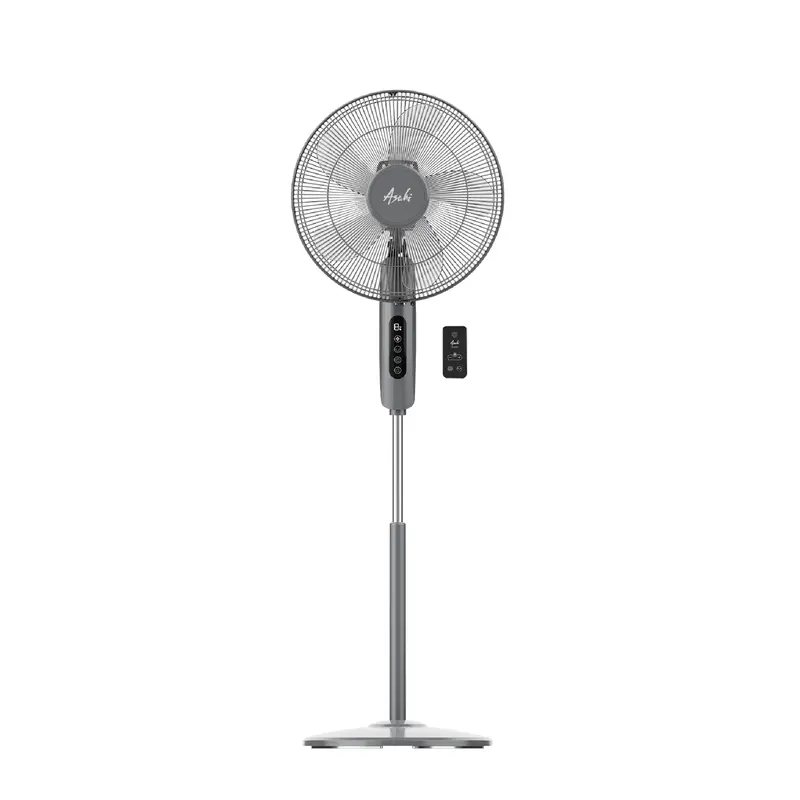 Asahi Inverter Stand Fan – 16-Inch With Remote, Gray (Dc-6085) 1