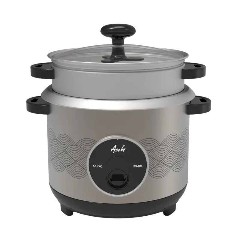 Asahi Rc-103 1.8 L Champagne-Finish Electric Pressure Cooker With Steamer 1