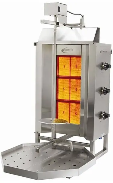 Axis 90 Lb Capacity Gas-Powered Vertical Broiler – 3-Burner Ax-Vb3 1