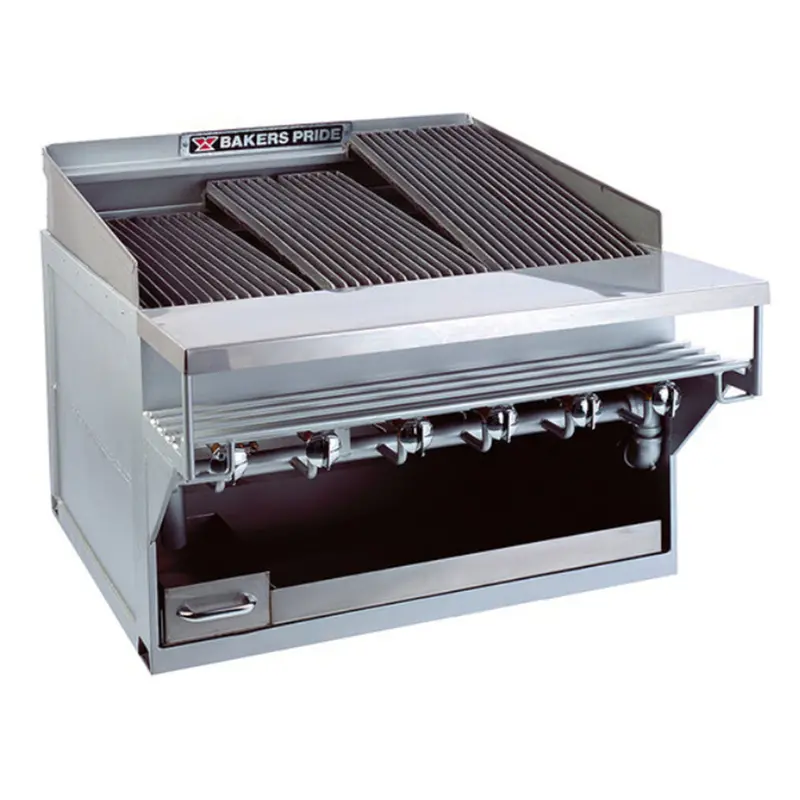 Bakers Pride Ch-10 55-Inch 10-Burner Natural Gas Heavy-Duty Radiant Charbroiler 1