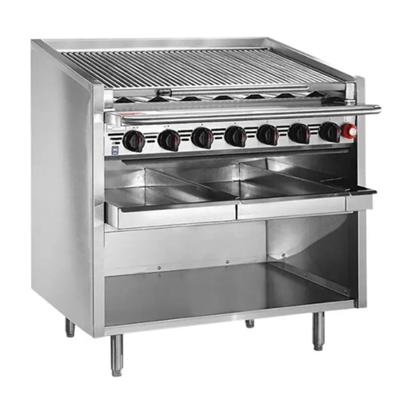 Bakers Pride F-60Rs 60-Inch Natural Gas Glo Stone Charbroiler 1