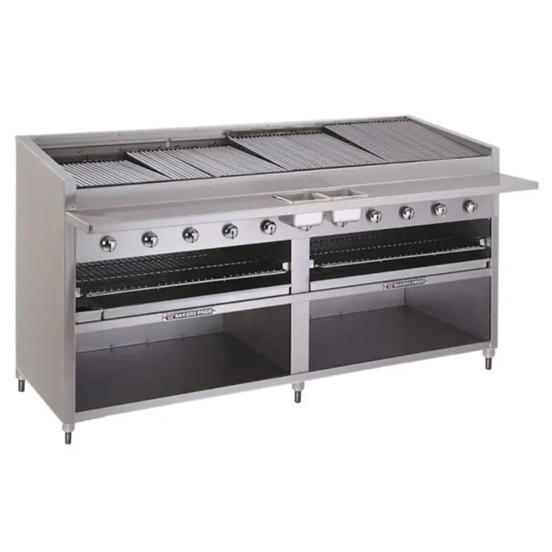 Bakers Pride F-72Rs 72-Inch Liquid Propane Glo Stone Charbroiler 1