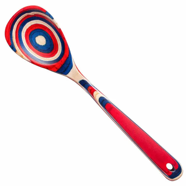 Baltique Old Glory Mixing Spoon – Hand-Turned Bamboo Stirring Utensil 1