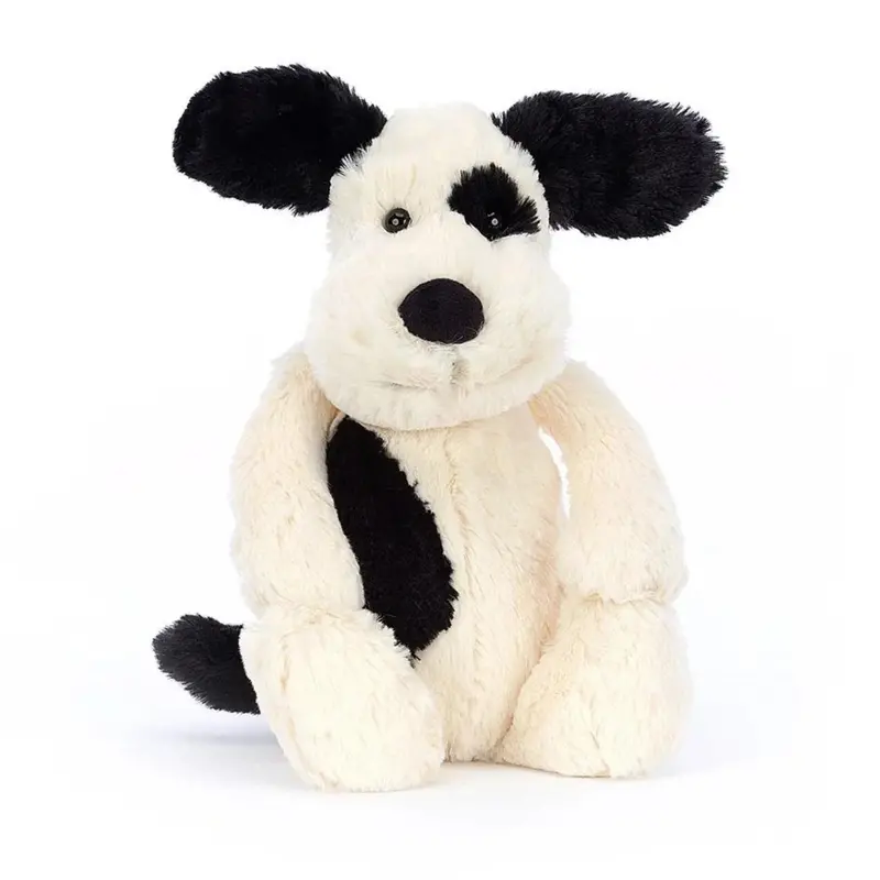 Bashful Black-And-Cream Plush Puppy Toy 2