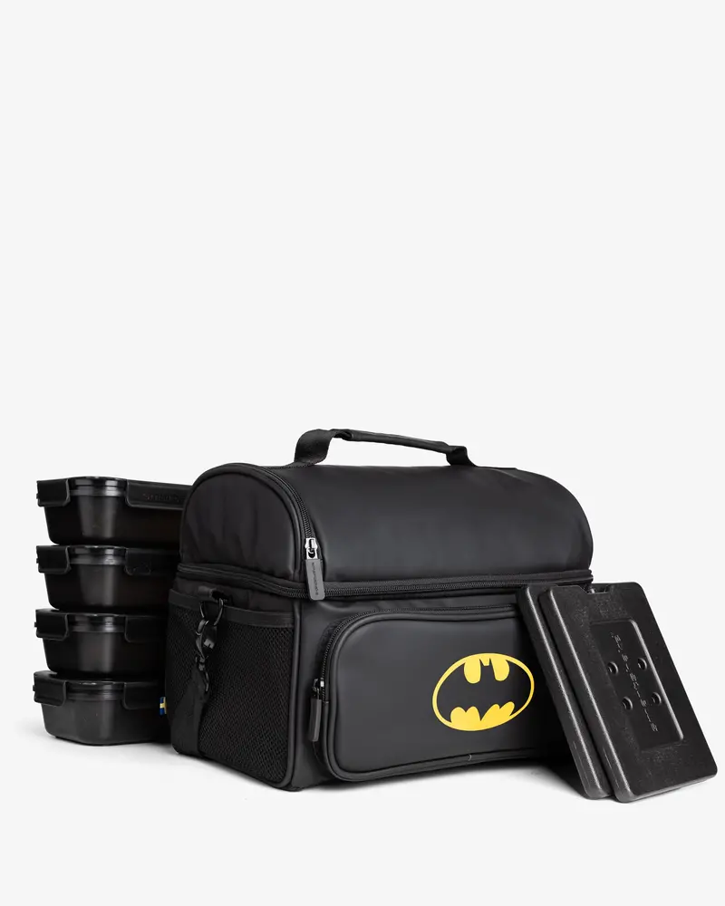 Batman-Themed Meal Prep Bag Featuring 4 Compartments & Dual Ice Packs 1