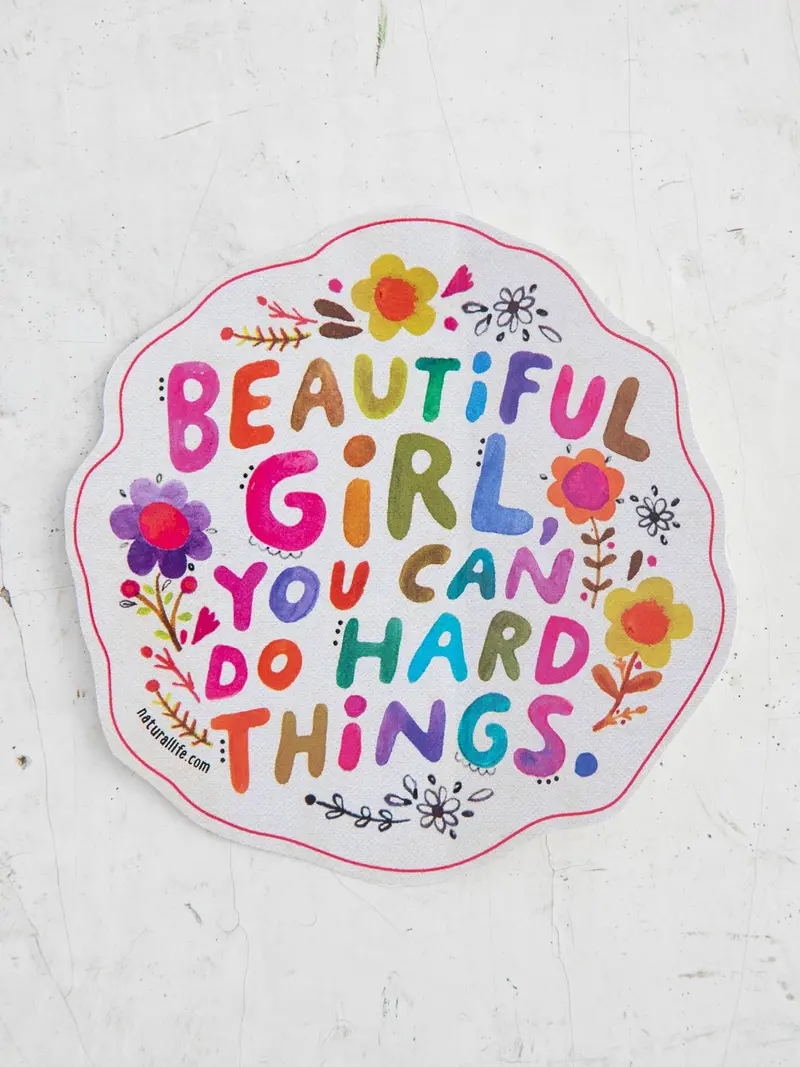 ‘Beautiful Girl’ Inspirational Vinyl Sticker 1