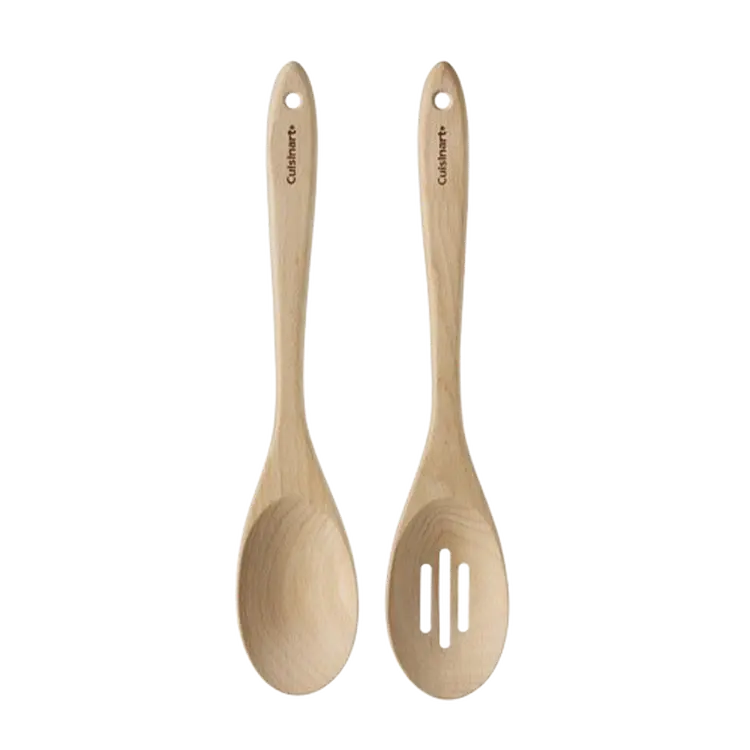 Beechwood Solid & Slotted Spoon Set – 2-Piece 1